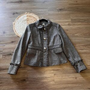 J. CREW Finest Scottish Cloth Woven by Robert Noble Wool/Silk Womens Blazer